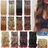 Wholesale 16 clips in hair pieces, cheap synthetic hair pieces