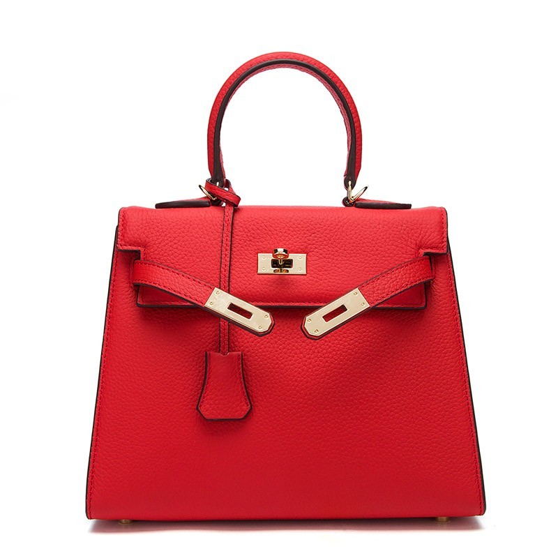 Ladies Designer Genuine Leather Kelly Shoulder Handbag