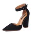 Wholesale Women Shoes, Cheap Pointed Toe 10.5 cm Chunky Heels Suede High Heels for Women, Cheap High Heels for Wholesale