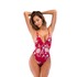Floral One Piece Swimsuit, Sexy Low Back One Piece Bathing Suits for Women, Vintage Floral Swimsuit