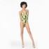 Floral One Piece Swimsuit, Sexy Backless Halter One Piece Bathing Suits, Slim Fit High Leg Cut One Piece