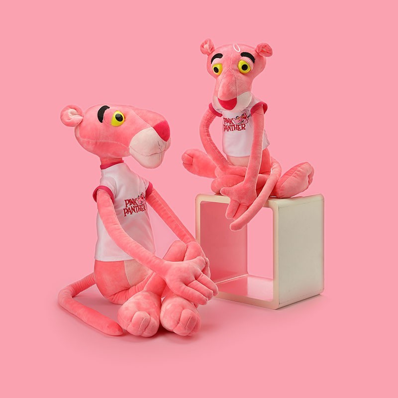 100cm Stofftier Pink Panther Plüschtier Kuscheltier Film Rosa Stofffigur Sammeln 
