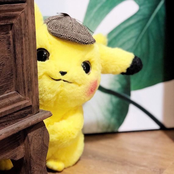 2019 Detective Pikachu Moivie Plush Cute Soft Stuffed Toys 30CM 