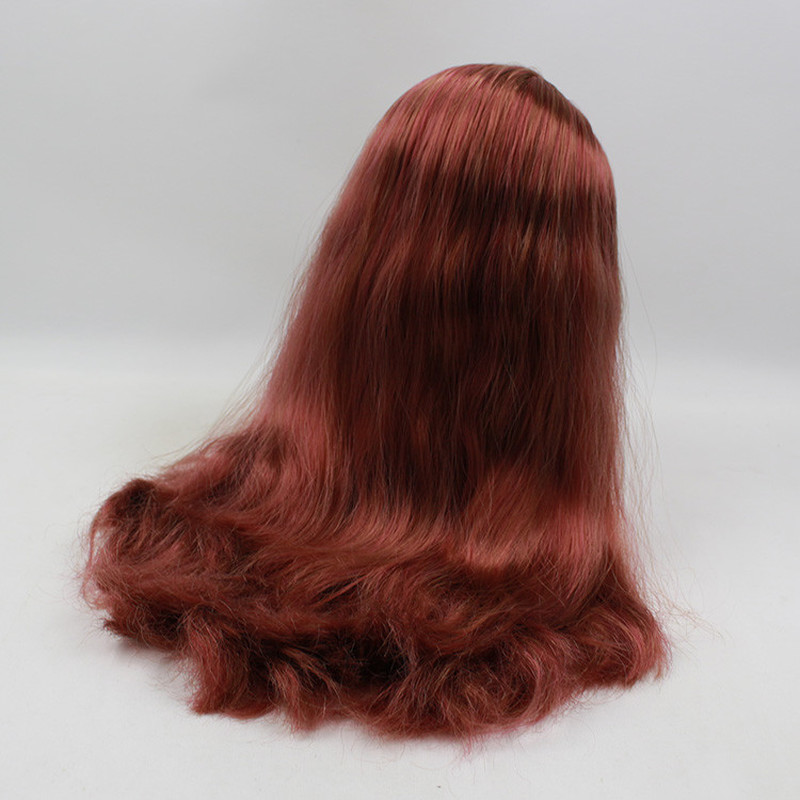 Details about   RBL Scalp & Dome Wine Red Hair Without Bangs For Blythe Doll R024 