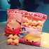 Cafe Mimi Duck Food Pillows, Lalafanfan Pillows Snack, Japanese Food Pillows with 8 Pcs Cafe Mimi Duck Toys