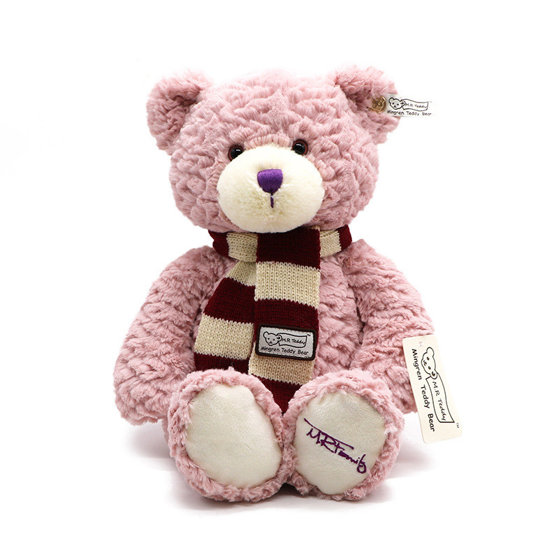 Large Soft Bear Pink 35cm with scarf 