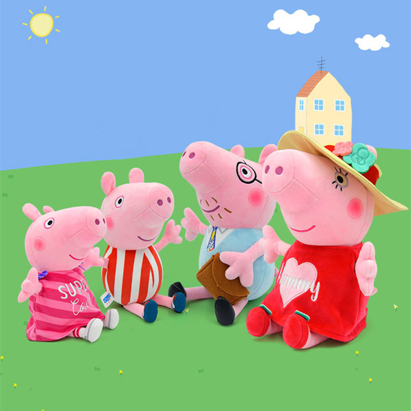 Peppa Pig Family Stuffed Toys, Peppa Pig Family Plush Toy 4 Pack