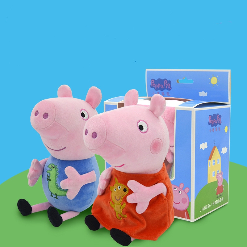 Familie Plüschtiere Plüsch Plush Set Puppe Spiel 4 Peppa Pig Schweine Peppa Wutz 
