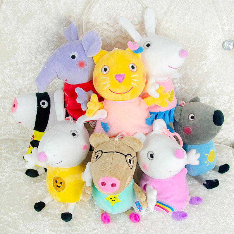 8 Stück Peppa Pig Freunde Soft Gefüllt 6" Zoll Plüsch Mädchen Geschenk Spielzeug 