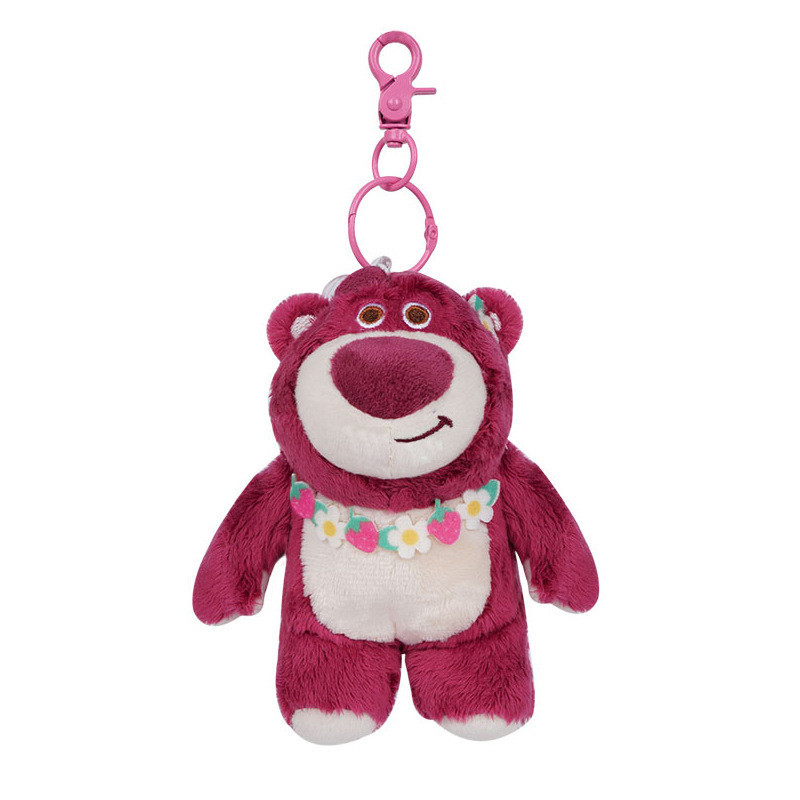 Lotso Bear Keychain 4.7 Inches Lotso Bear Plush Keychain for Backpack