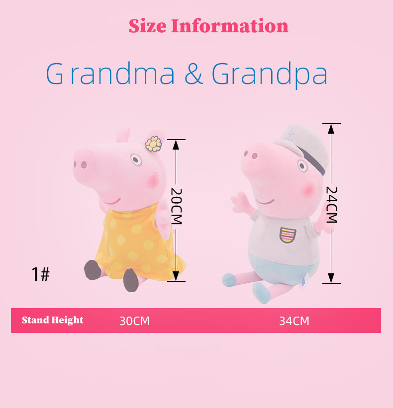 Peppa Pig Mamie et grand-père en peluche Peppa Pig Toys